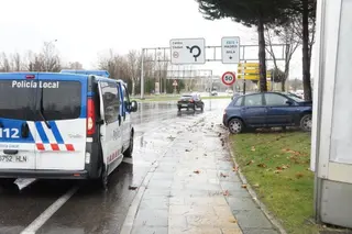 Accidente en la glorieta de Vettones y Vacceos
