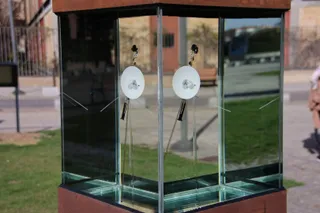 Inauguración de una maqueta de la sonda Voyager 1 que forma parte del Sistema Solar a escala de Ciudad Rodrigo, en colaboración con la Asociación Astróbiga