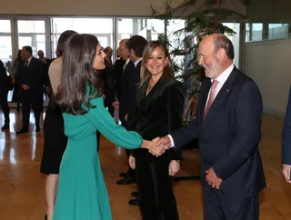 Ernesto Moronta con la Reina Leticia