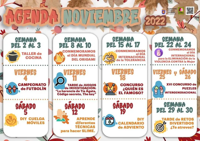Agenda cultural noviembre Guijuelo