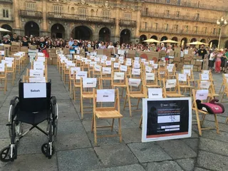 Acto refugiados Plaza Mayor