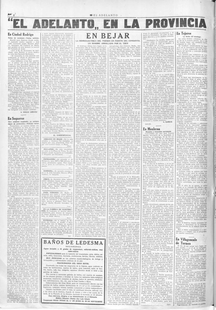 El Adelanto Diario Político De Salamanca Año Xlv Número 13842 1929 Junio 20 (20061929)