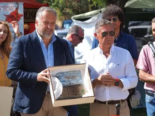 Carlos Pollán en la XI Feria de Artesanía Jaime Díez Fernández en Lorenzana | Foto: Cortes de Castilla y León