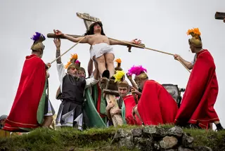 Serradilla del Arroyo se vuelca un año más en la representación viviente de la Pasión por el Viernes Santo. Foto: ICAL