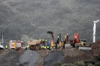 El operativo de rescate en el paraje Dolmén Monte Coronado en Totalán.