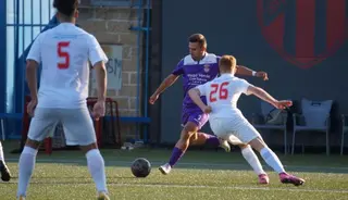 Manu González hizo el gol del Ciudad Rodrigo / FOTO SALAMANCA24HORAS.COM