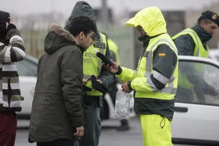 Controles de la Guardia Civil después de la Nochevieja Universitaria