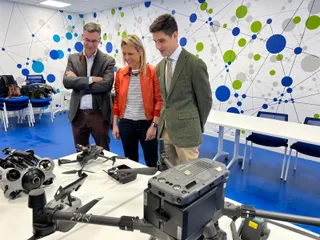 Equipo de drones y presentació de las innovaciones tecnológicas en el abastecimiento de agua de Salamanca | Salamanca24horas