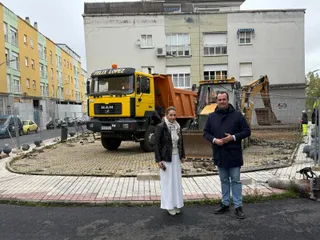 Obras aparcamiento calle Ávila Santa Marta