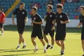 Jugadores del Salamanca CF UDS durante un entrenamiento en el estadio Helmántico.