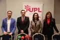Alicia Gallego junto a miembros de la candidatura de UPL por Salamanca
