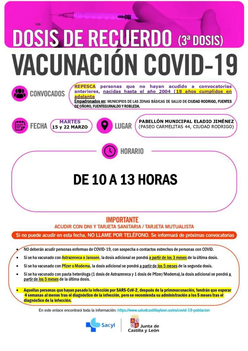 4. REPESCA PABELLON CIUDAD RODRIGO DOSIS RECUERDO 15 y 22 marzo page 0001