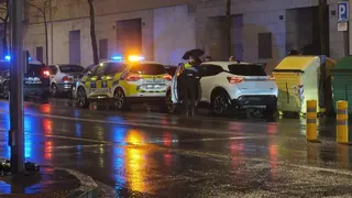 Varias patrullas de la Policía Local y Nacional en el paseo de la Estación inspeccionando el vehículo al que habían intentado acceder | Salamanca24horas