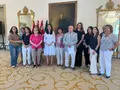Miryam Rodríguez, junto a representantes de ASPAS, SADAP y el Centro Cultural de Personas Sordas de Salamanca en el Ayuntamiento.