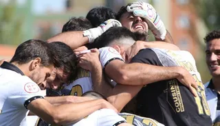 Los jugadores de Unionistas celebran un gol al Tudelano / FOTO SALAMANCA24HORAS.COM.