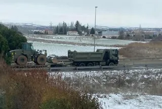 Vehículos del Ejército por la circunvalación de Salamanca | Foto: S24H