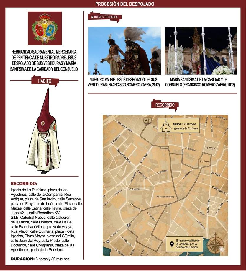 Infografía de la procesión de Nuestro Padre Jesús Despojado de sus vestiduras