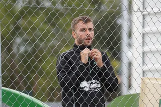 Raúl Menéndez, durante el partido ante el Valladolid Promesas / FOTO SALAMANCA24HORAS.COM