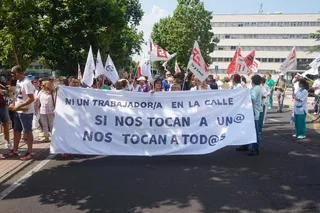 Empleados del hospital se movilizan por la posible eliminación de puestos de trabajo