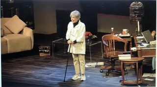 Concha Velasco durante su última interpretación teatral. EP