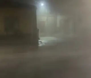 Instantes de la tormenta caída en Pedraza. RADIO ARTE
