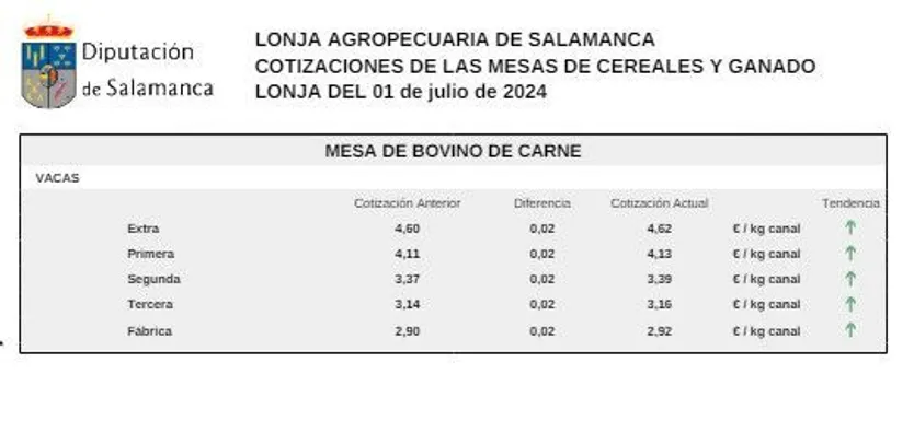 Mesa de bovino de carne 1 de julio 241