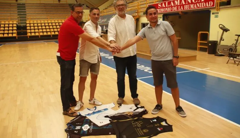 Presentación del convenio Juntos por Salamanca entre Unionistas, CB Tormes, BM Salamanca y Salamanca FS | FOTO SALAMANCA24HORAS.COM