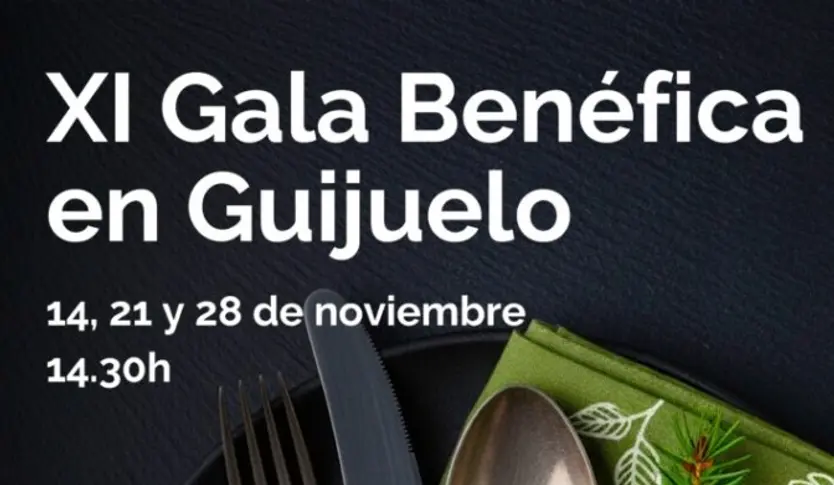 Cartel de la comida solidaria de Guijuelo en favor del cáncer