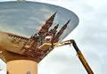 Mural en el depósito de agua de Castellanos de Villiquera