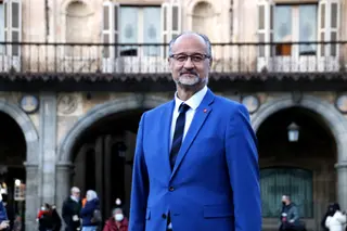 Luis Fuentes en la Plaza Mayor