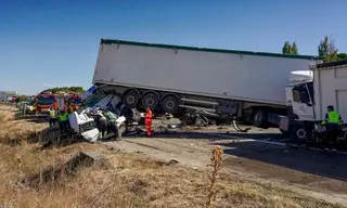 Accidente en Tordesillas el pasado viernes. ICAL