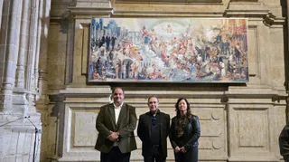 Presentación del cuadro: "Jesús como piedra angular de la humanidad", del pintor J. A. Muñoz Bernardo