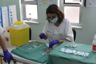 Vacunación en la residencia de San Juan de Sahagún