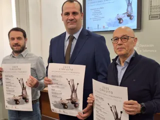 Celso García, David Mingo y Exuperancio Benito presentan el Circuito de Exposiciones Itinerantes