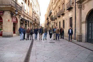 Elías Bendodo, Alfonso Fernández Mañueco, y Carlos Gª Carbayo, participan en un acto de campaña en Salamanca