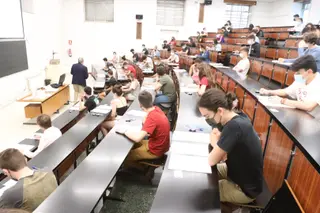 Imagen del comienzo de la EBAU en Salamanca en la mañana de este pasado miércoles, 9 de junio