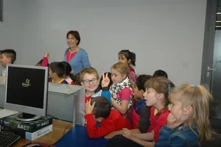 Visita niños Ayuntamiento de Guijuelo