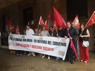 Concentración de vigilantes de seguridad