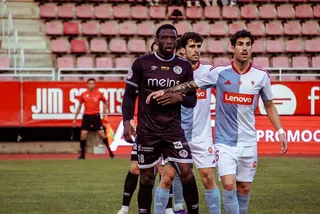 Emaná, ante el Compostela FOTO SALAMANCA CF UDS