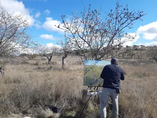 Segundo certamen de pintura al aire libre "Almendros vivos", celebrado en La Fregeneda | Salamanca 24 Horas