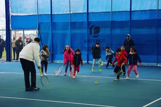 Varios jóvenes de la cantera BeTennis