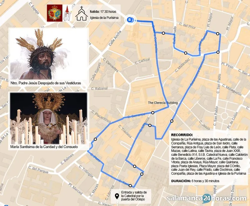 Recorrido de la procesión del Despojado 2025