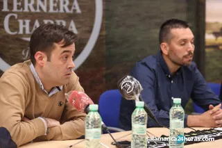 Diego y Hernán, durante la rueda de prensa de presentación del entrenador.