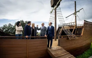 Visita al rodaje de la película ‘Las locas del obelisco’, que dirige el mirobrigense Pablo Moreno, y atiende a los medios junto a la actriz Assumpta Serna. FOTO: iCal