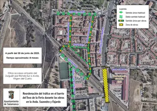 Corte avenida Saavedra y Fajardo