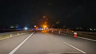 Un acciente entre dos turismos en la A-62