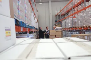 Visita del subdelegado del Gobierno al Banco de Alimentos
