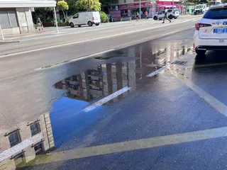 Reventón en el paseo de la Estación (1)