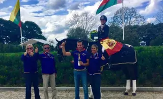 La salmantina Alba Abollo, medalla de bronce en el Campeonato de Europa de Doma Clásica junior
