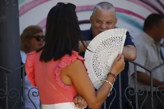 Gente en verano, calor
